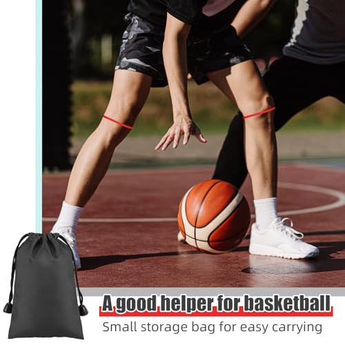 Image of Foilswirl Silicone Patella Knee Band for Basketball Patella Tendon Support Knee Pain Running Tendon Brace Support Strap(4,Black and Red,M)
