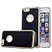 TabPow iPhone 7 Slim Case, Electroplate Glossy Finish, Drop Protection, Shiny Luxury Case For For iPhone 7 / iPhone 8 (4.7inch) - Black Gold