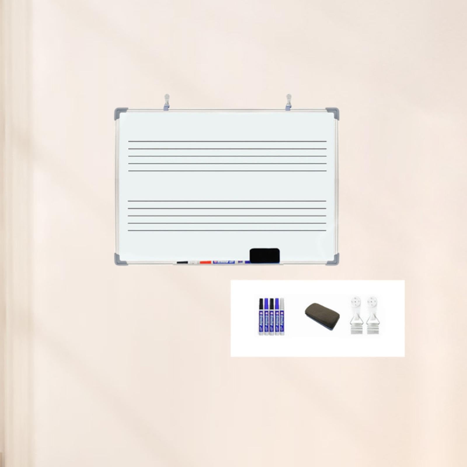 Sharplace Tableau Blanc de Musique effaçable, Notes de Musique, Tableau Blanc pour la Cuisine, Enseignants de Musique, Notes de Clavier, Musiciens