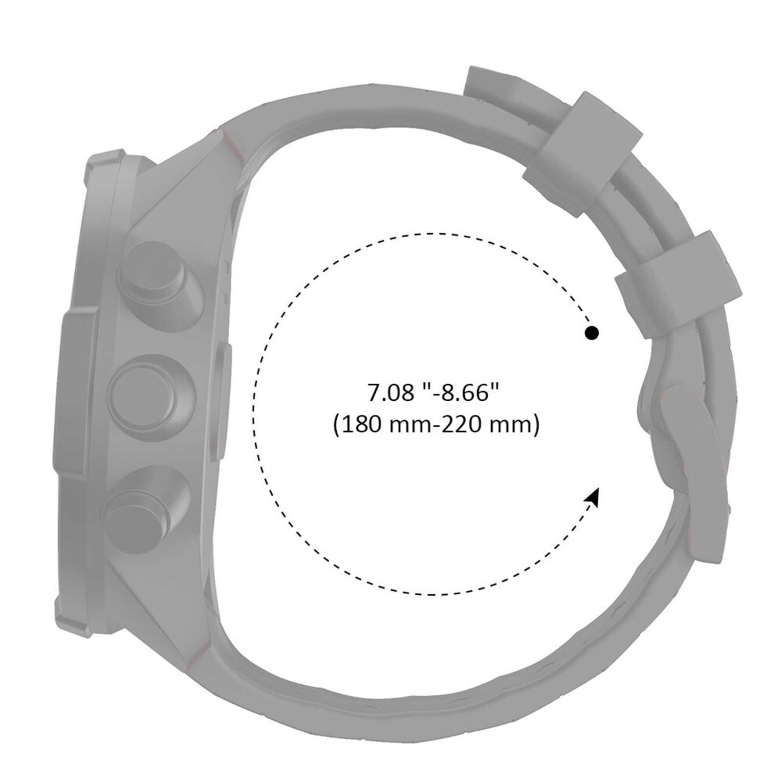 HABITZ Correas de reloj deportivas de silicona compatibles for SUUNTO 9 Baro Bands Reemplazo de pulsera de silicona suave compatible for SUUNTO Spartan /9 Baro Copper Strsp