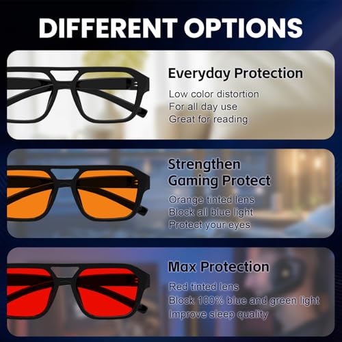 Blue Light Blocking Glasses 3-Pack