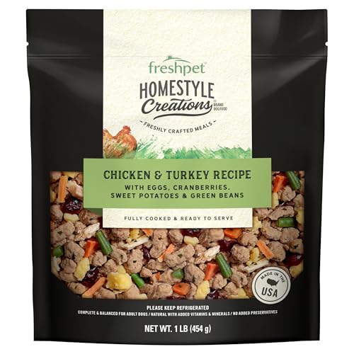 Freshpet Homestyle Creations Beef, Chicken & Turkey with Brown Rice & Veggies Fresh Dog Food, 1lb