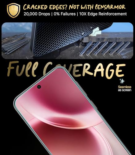 Image of Lensarmor Compatible with Vivo X300 Tempered Glass Screen Protector, 0.15mm Ultra Thin, 9H+, Military Grade, Ultrasonic Fingerprint Compatible, Re-Register Biometrics, HD Clear & Case Friendly