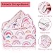 Lawei Set of 3 Rainbow Foldable Storage Baskets, Collapsible Fabric Storage Bins for Shelves, Rectangle Toy Basket Organizer Box for Office, Home, Bedroom, Laundry, Nursery, Camping, Travel