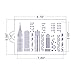 Art Kitchenware Skyscrapers Plastic Cake Stencil for Airbrush Royal Icing Fondant Cake Decorating Bakery Tools 8.5