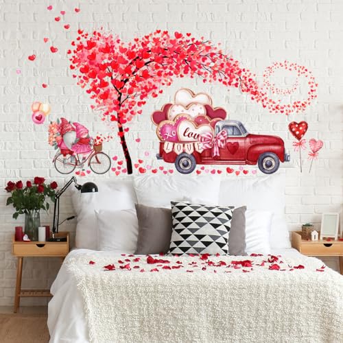 Adhesivos de pared corazones árbol para San Valentín x2 hojas miniatura 4