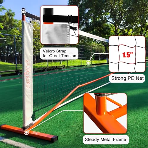 Image of Zdgao Portable Pickleball Net with Pickleballs and Carry Bag for Driveway