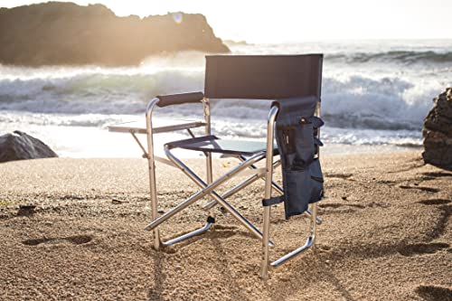 Picnic Time Nhl Tampa Bay Lightning Sports Chair With Side Table - Beach Chair - Camp Chair For Adults, Navy Blue #TOP5
