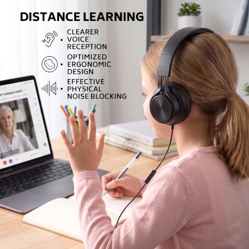 Image of AILIHEN Kids Headphones Bulk 10 Pack with Microphone & 3.5MM Jack, Black