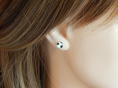 925 Sterling Silver Round Soccer Ball Stud Earrings (Nickel Free)2