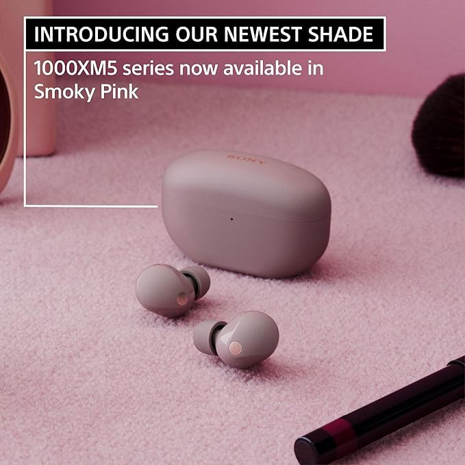 Image of Sony - WF1000XM5 True Wireless Noise Cancelling Earbuds - Smoky Pink (Renewed)