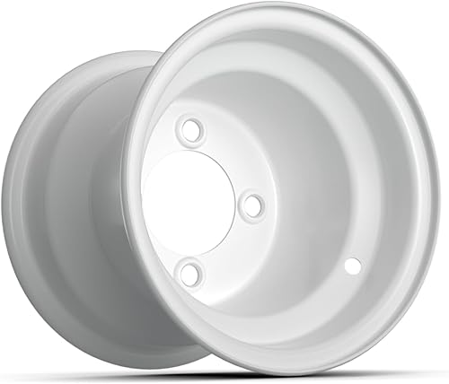 Miniatura 4 de GTW Rueda de carrito de golf de acero negro mate  10 x 7  desplazamiento 34  patrón de pernos de 0.157 x 4.000 in