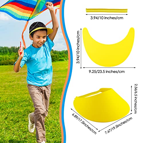 Hercicy 24 Pcs Foam Visor Sun Protection Hat Sun Visor Hat 6 Colors for Golf Tennis Beach Kids' Arts Crafts2