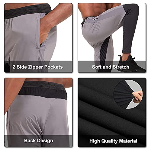 Men's Sport Jogger Pants Dri-Fit Gym Joggers for Men Slim Fit Black XXL