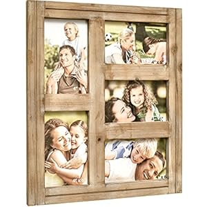 Rustic Distressed Picture Photo Frame Collage - Farmhouse Natural Wood with 5 Openings 4x6 Picture Frame Wall Decor for Wall Hanging Rustic Distressed Picture Photo Frame Collage Farmhouse Natural Wood with 5 Openings 4×6 Picture Frame Wall Decor for Wall Hanging