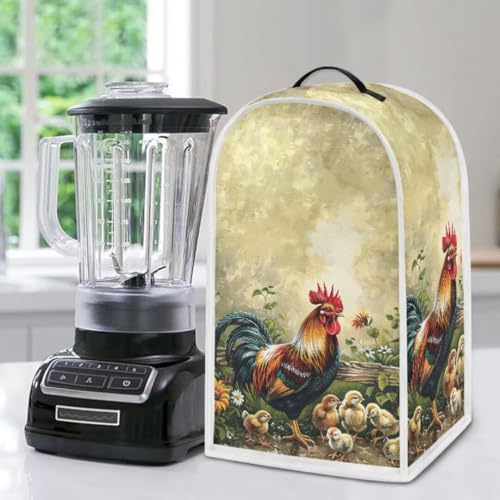 Image of Chicken Blender Dust Cover, Anti Fingerprint Polyester Stand Mixer or Coffee Maker Appliance Protector, Stain Resistant Blender Cover for Kitchen Appliance