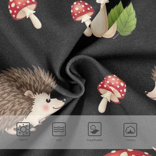 CHIFIGNO Boy Underwear Cute Hedgehog Mushroom Black Kids Boys Briefs Breathable Cotton Underwear Briefs3