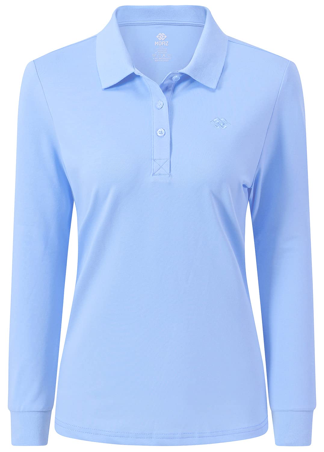 Femme Polo Shirt Manches Coton Longues Hiver Haut Travail Sport Golf Polos