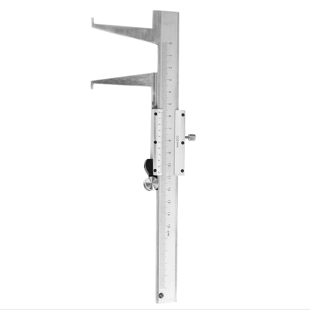 Calibro a corsoio portatile con scanalatura interna, righello calibro 0,150 mm, strumento di misurazione di precisione con scala incisa, struttura in acciaio al carbonio con