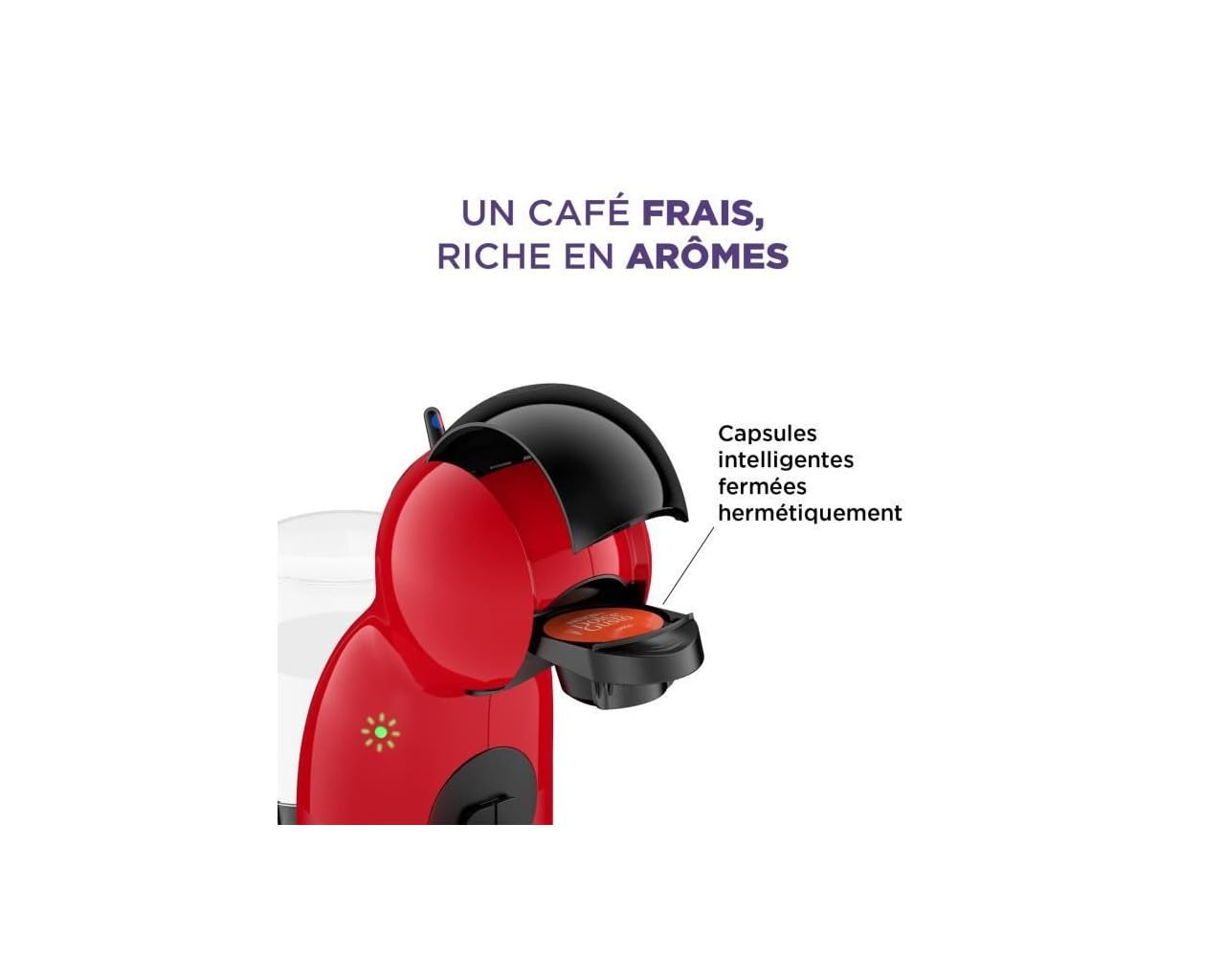 Machine a Cafe KRUPS Nescafé Dolce Gusto + 60 capsules de café lungo, Cafetiere multi-boissons, 15 bars, Piccolo XS YY5129FD