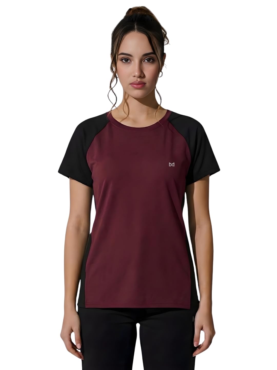 Womens Active Sportswear Breathable Lightweight Half Sleeve Quick Dry Gym T Shirt Round Crew Neck Regular Fit for Workout Yoga Fitness