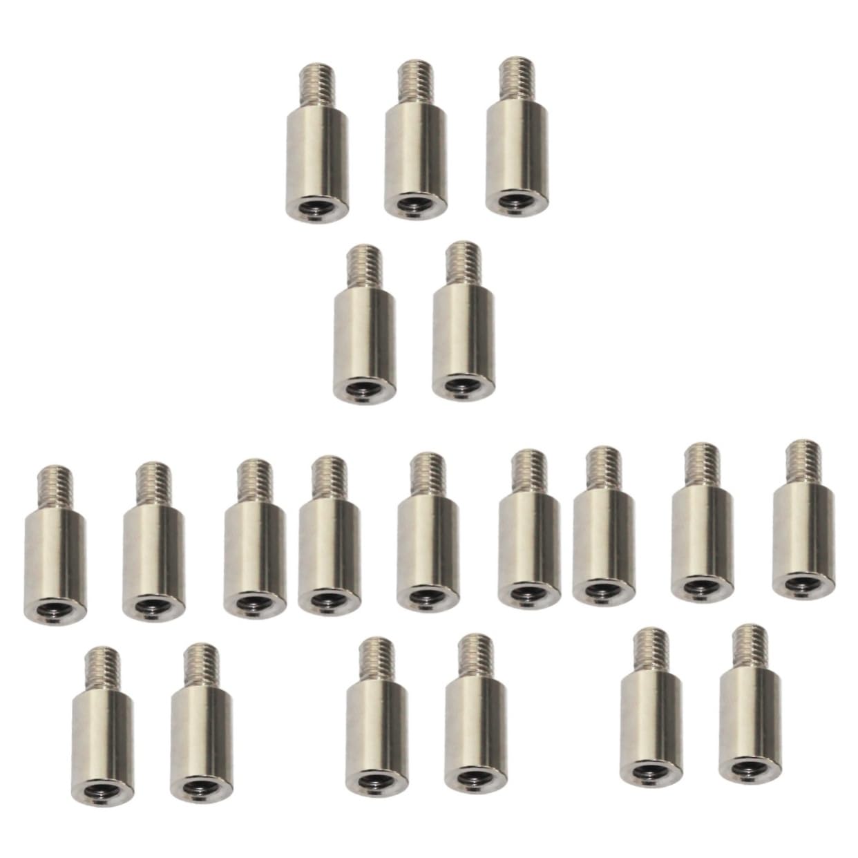 MOLUCKFU 4sets Quality Material Metal Extension Posts Expansion Screws Scrapbook Extender 5pcs*4