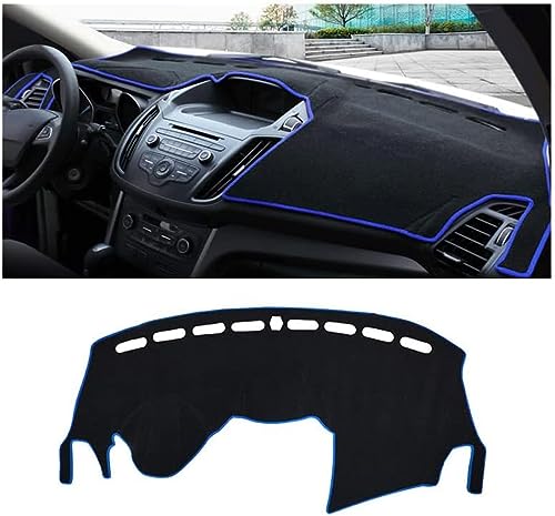 BIVVI Car Dashboard Cover Mat,for Ford Kuga 2 MK2 Escape 2013 2014 2015 2016 2017 2018 2019,Blue Side Anti-Slip Mat Dashboard Cover Pad Interior Accessories