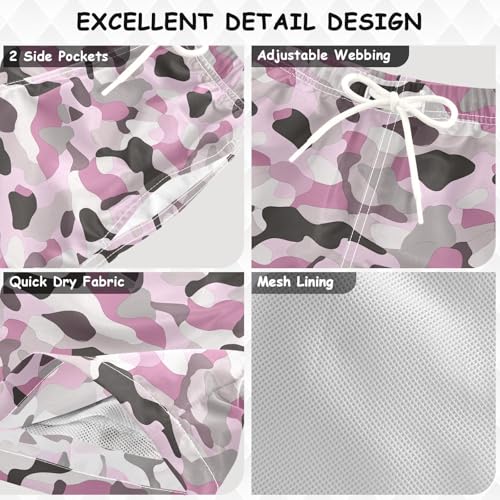 JUNZAN Cyan Camo Boys Swim Trunks Toddler Swimming Trunks for Boy Beach Swim Shorts3