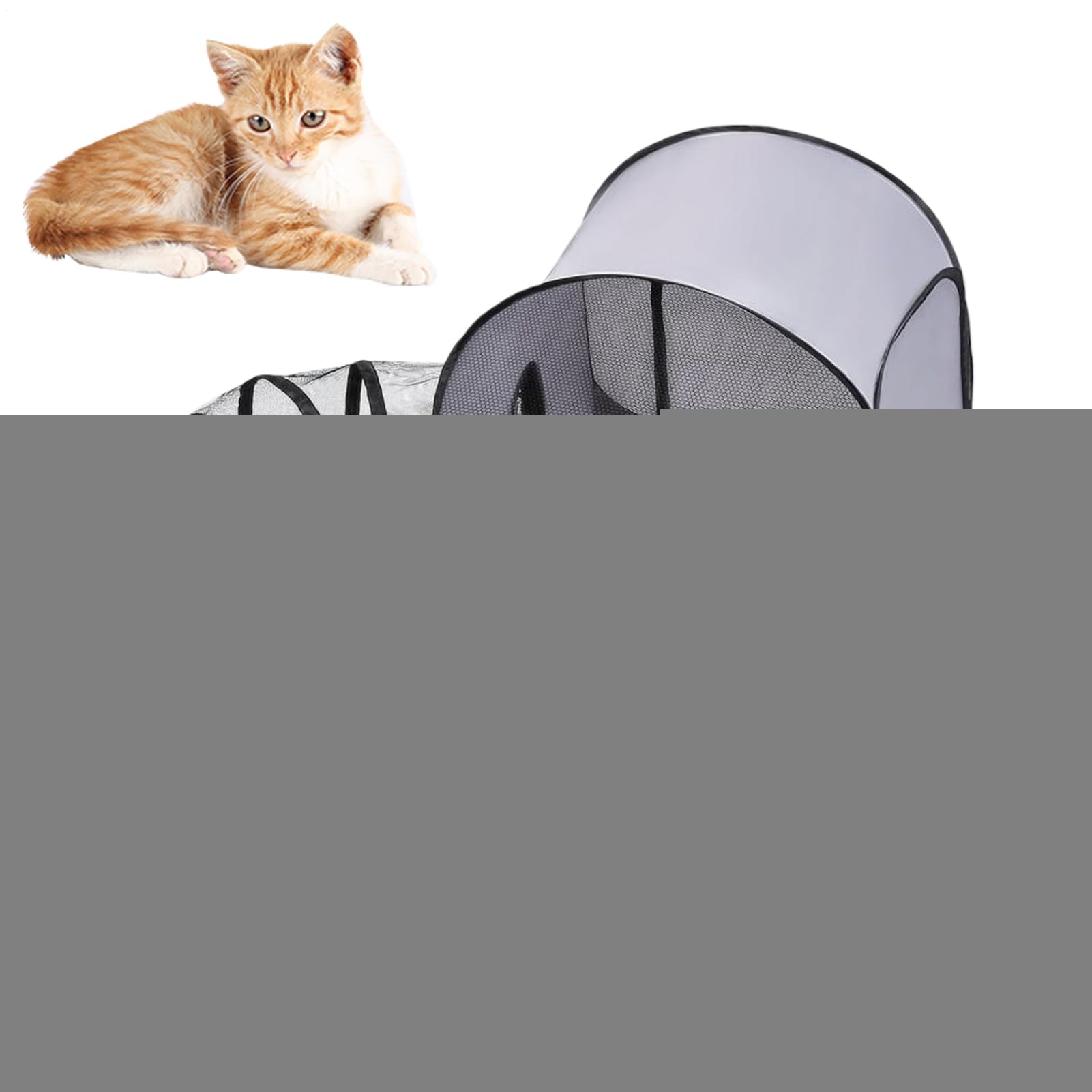 Katzengehege Tunnel, faltbares Gehege Tunnel, interaktives Spielzeug, Katze Indoor Outdoor Laufstall, Übung Haustierbedarf für Camping, Reisen, Garten