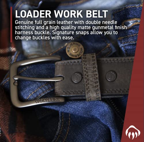 Image of Wolverine Full Grain Leather | Workwear | Heavy Duty | Durable | Everyday | Classic | Casual | Metal Buckle
