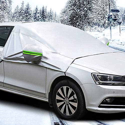 ELUTO Car Windshield Snow Cover 4 Layers of Protection Windshield Cover for Ice and Snow Wiper Mirror Protector Windproof Cover for Snow, Ice and Frost