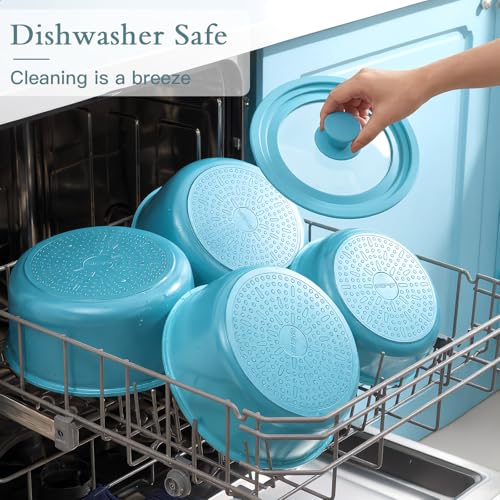 Image of GIPP 21PCS Pots and Pans Set Non Stick, Kitchen Cookware Set Detachable Handle, Light Blue Gradient Pot and Pan Set, Non Toxic Cooking Pan Set with Frying Pans Set, RV Cookware Sets for All Stoves