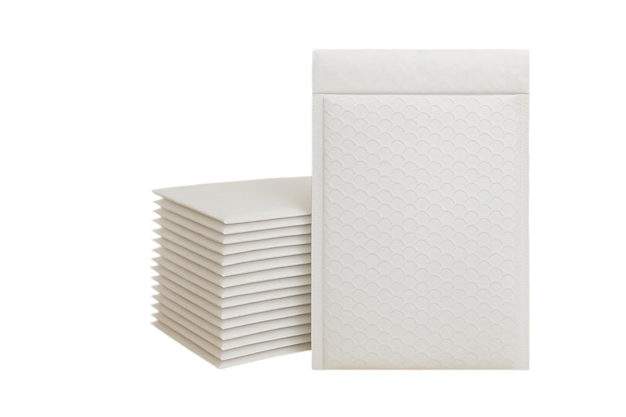 White Padded Bubble Mailing Bags Shockproof |Peal & Seal | Posting Bags | Waterproof | Protects Fragile Items | Self-Seal Cushion Wraps | A4-23 cm x 35 cm | Postal Envelope (25)