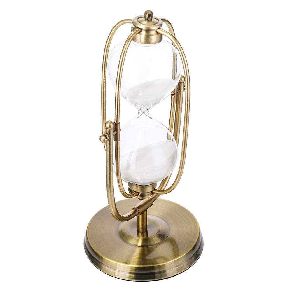 Hourglass timer,60Min Hourglass Timer, Bronze Rotation Sand glass Countdown, For office home Desktop decoration