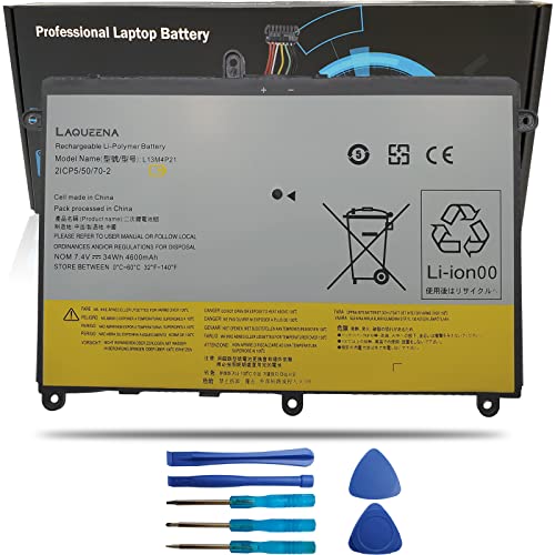Laqueena-L13M4P21-Laptop-Battery-Compatible-with-Lenovo-IdeaPad-Yoga-2-11-Series-L13L4P21-121500223-121500224-2ICP55070-2-2ICP65170-2-74V-34Wh-4-Cell