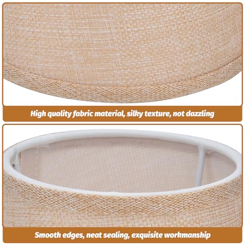 2 Pcs Lamp Shades, Lampshades for E14 Screw, 6 inch Fabric Lampshade, Tapered Drum Light Shade for Table Lamps and Floor Lamps, Decorative Lampshade (Apricot) - Image 6