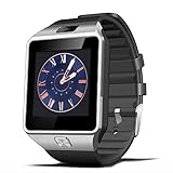 FUANA per Smart Watch DZ09 con schermo a colori HD, connettività compatibile, monitoraggio del sonno, durata della batteria extra lunga, per cinturino in TPU, cavo auricolare nero