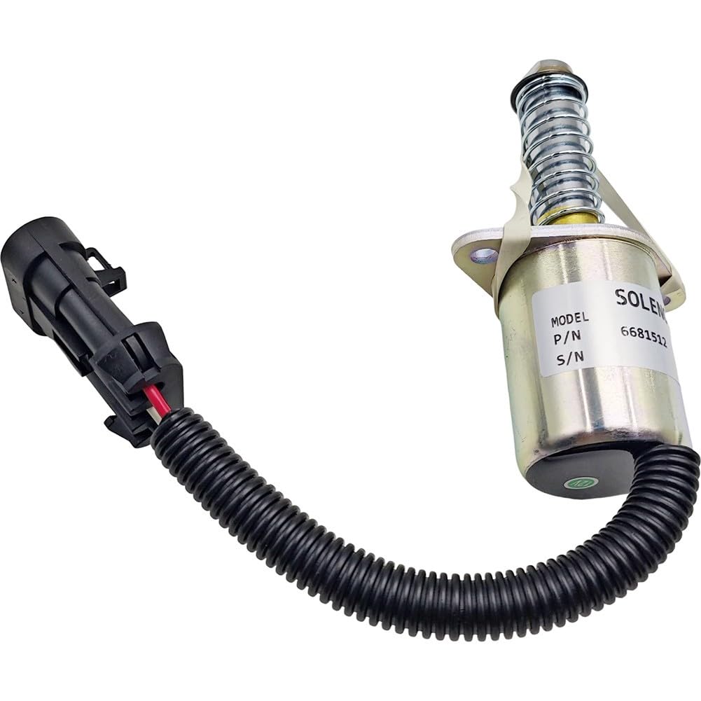 Magnetspule mit Traktionsverschluss, 12 V, Magnetventil für Bobcat Kompaktlader S100, S130, S220, S300, 450, 453, 553, 653, 853, 863, 873, 883, ersetzt Teilenummer 6681512