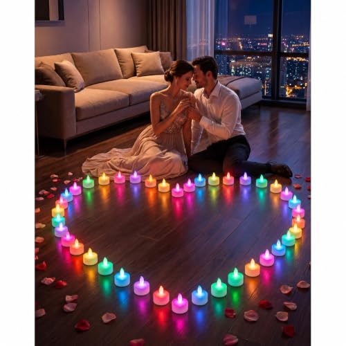 Velas sin llama que cambian de color con temporizador y carga 5