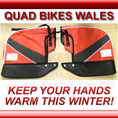 Quad Bike Handle Bar Mitts Gloves RED Cover