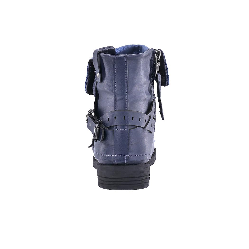 Elara Botines Mujer Botas de Estilo Motero Remaches Chunkyrayan