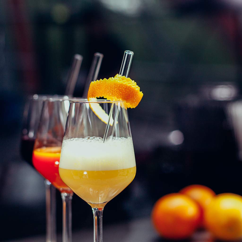 HALM Pajitas de vidrio reutilizables - 50 unidades rectas de 20 cm - para gastronomía, restaurante, bar, cafetería, hotel - aptas para lavavajillas - sorbetes de cristal para cócteles largos, batidos.