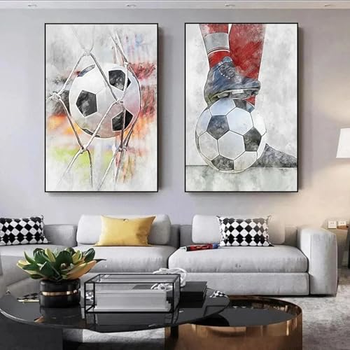 Art de football graffiti AINIBAO tableau abstrait moderne 60x90cm salon