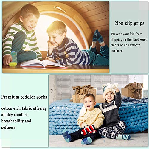 12 paar antislip katoenen sokken met grip voor baby peuter jongens meisjes - Image 8