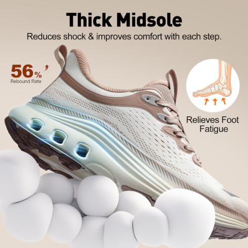 Image of Women's Arch Support Walking Shoes - Cushioned Lightweight Orthopedic Slip on Sneakers Breathable Non Slip Athletic Shoe for Running Gym Workout Daily Wear