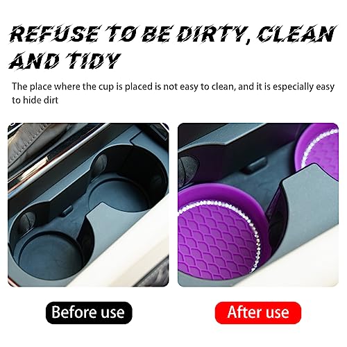 Dessous de verre en silicone violet foncé pour voiture x4 - 6