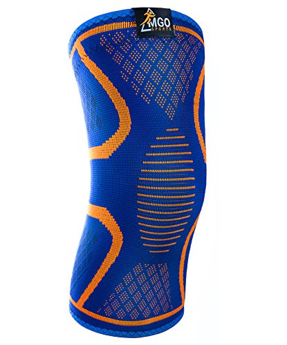 MGO Sports Compression Knee Sleeve Knee Brace for Meniscus Tear, Arthritis, Tendonitis –Comfortable and Non-Slip Design, for Running, Walking, Crossfit, Yoga, Basketball and Weightlifting (L)