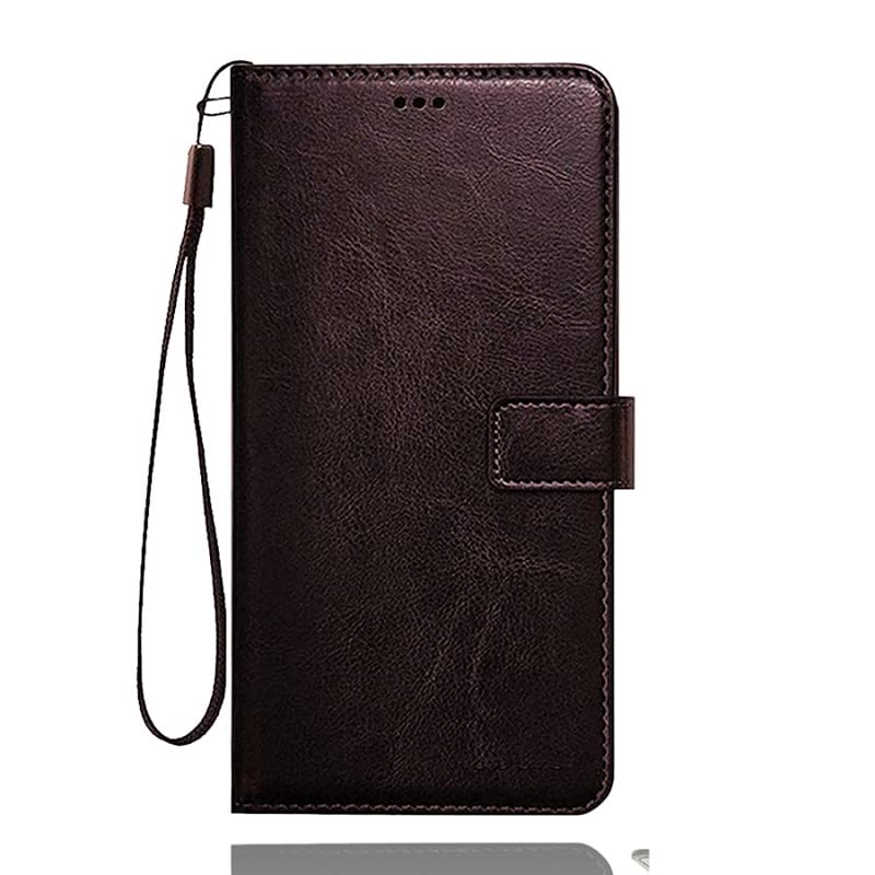TROUNCE Vintage Shock Proof Flip Cover Back Case Cover (Flexible | Leather Finish | Card Pockets Wallet & Stand | Coffee Brown) for Apple iPhone 12 Pro Max-image-7