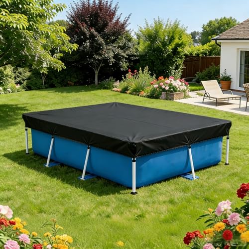 Cobertor rectangular para piscina 7x4 ft resistente miniatura 5