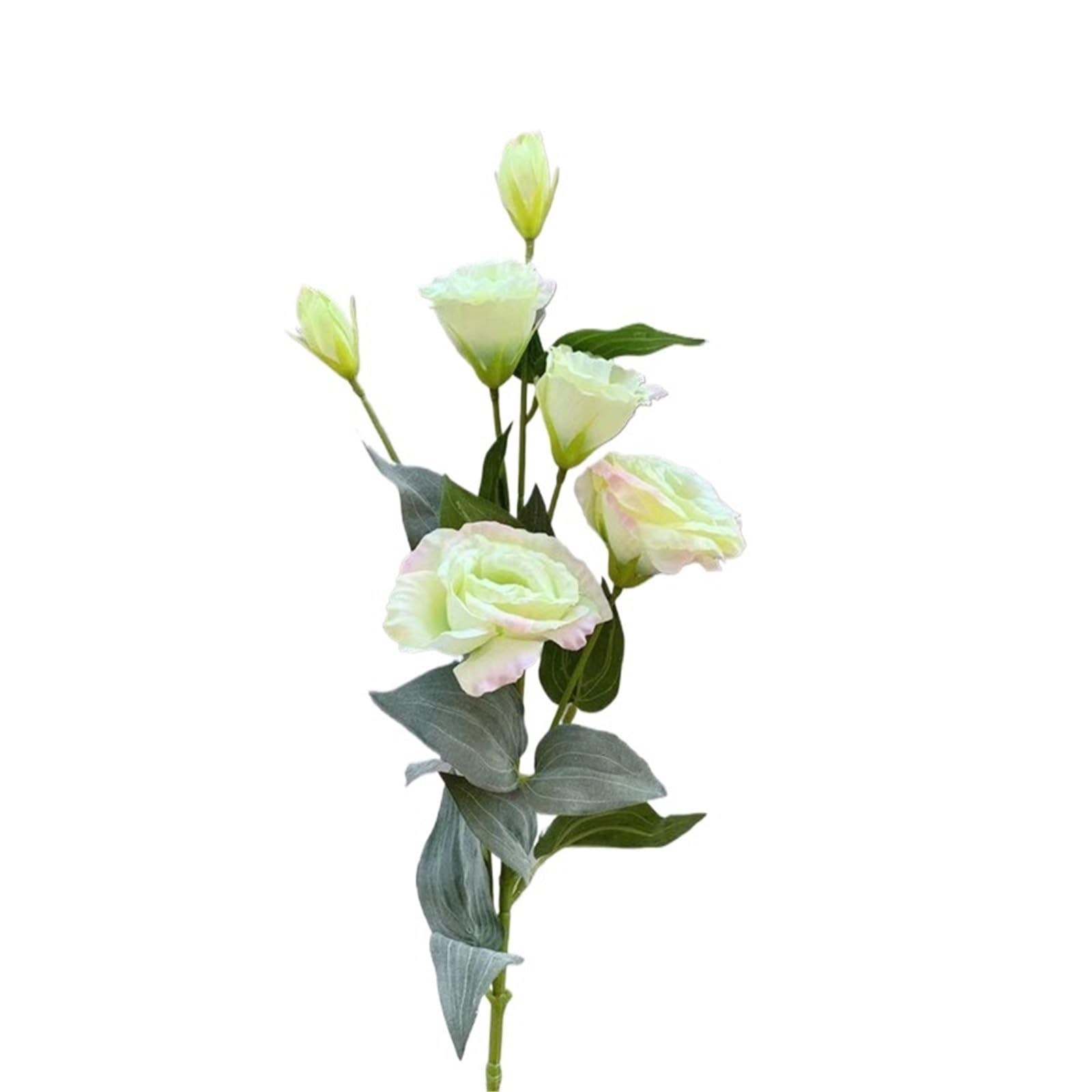 FonHNDG Artificial Flower Branches Bouquet Artificial Flower Silk Lisianthus Home Party Wedding Table Decoration Fake Rose Arrangement(Color2)